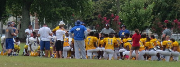 Aces football practice