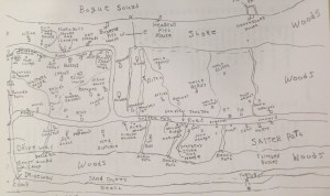 hand drawn map of Salter Path